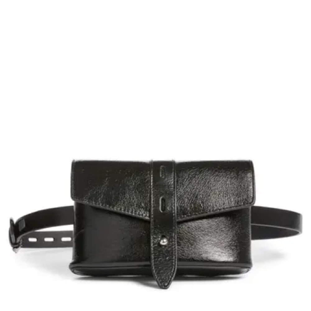 Rebecca Minkoff Black Leather Belt Bag NWT